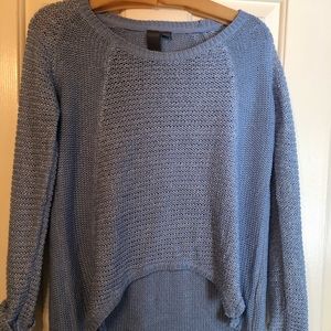 baby blue high low sweater